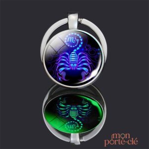 Porte-clé Signe Astrologique Scorpion, accessoire tendance