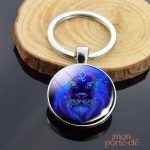 Porte-clé lion en métal pour les amateurs de signes astrologiques