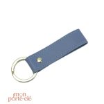 Porte-clé tendance en simili cuir coloré