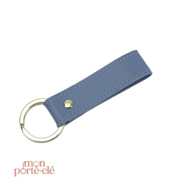 Porte-clé tendance en simili cuir coloré