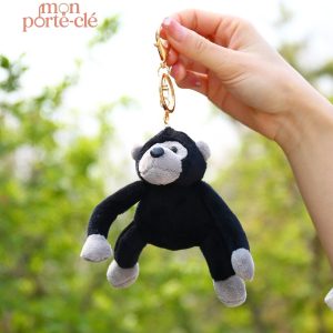 Porte-clé peluche singe, accessoire amusant