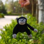 Porte-clé singe en peluche pour les fans d'animaux