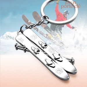Porte-clé sport ski, accessoire idéal pour les amateurs de glisse