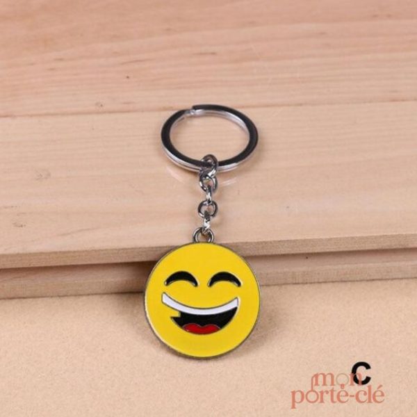 Porte-clé créatif avec designs de visages souriants