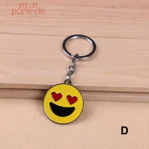 Porte-clé unique illustré par des smileys