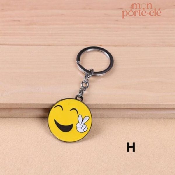 Porte-clé décoratif aux motifs de smileys