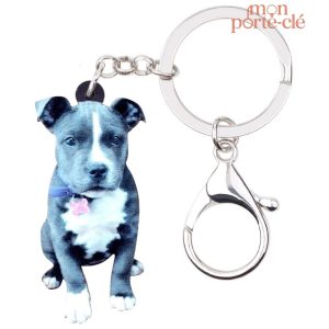 Porte-clé Staffie, accessoire pour amoureux des chiens