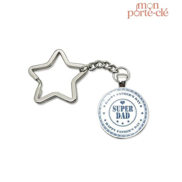 Porte-clé étoile pour un super papa