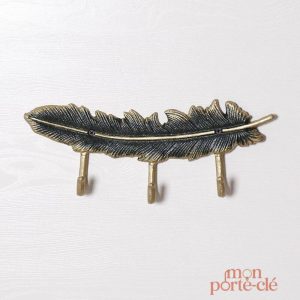 Porte-clé mural design plume pour une organisation élégante