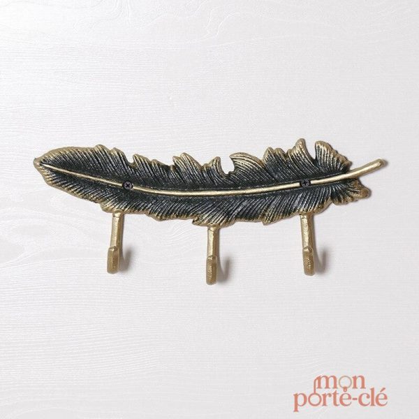 Porte-clé mural design plume pour une organisation élégante