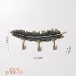 Support mural pratique pour clés, en forme de plume