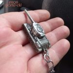 Porte-clé en forme de tank pour les passionnés