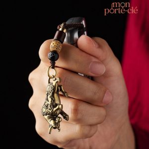 Porte-clé Taureau en métal décoratif