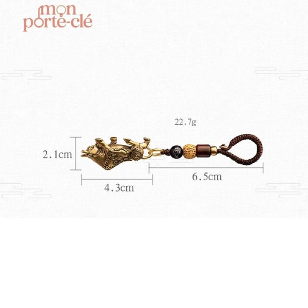 Porte-clé représentant un taureau, style moderne