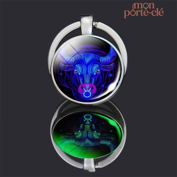 Porte-clé Signe Astrologique Taureau, accessoire élégant