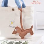 Porte-clé en forme de Teckel, accessoire tendance pour animaux