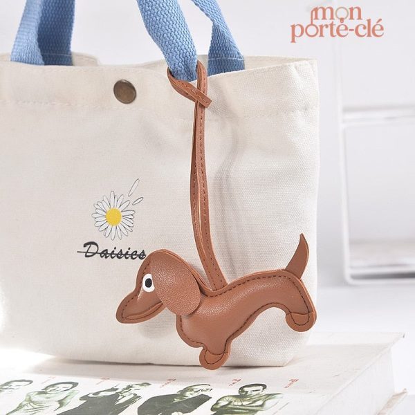 Porte-clé en forme de Teckel, accessoire tendance pour animaux