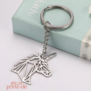 Porte-clé licorne en plastique avec design mignon