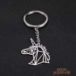 Porte-clé original tête de licorne pour clé ou sac