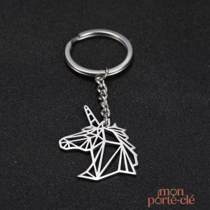 Porte-clé original tête de licorne pour clé ou sac