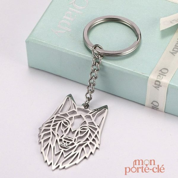 Accessoire porte-clé loup pour passionnés de nature