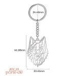 Porte-clé tête de loup, un accessoire tendance et original