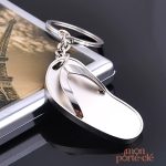 Porte-clé en forme de tong, accessoire amusant