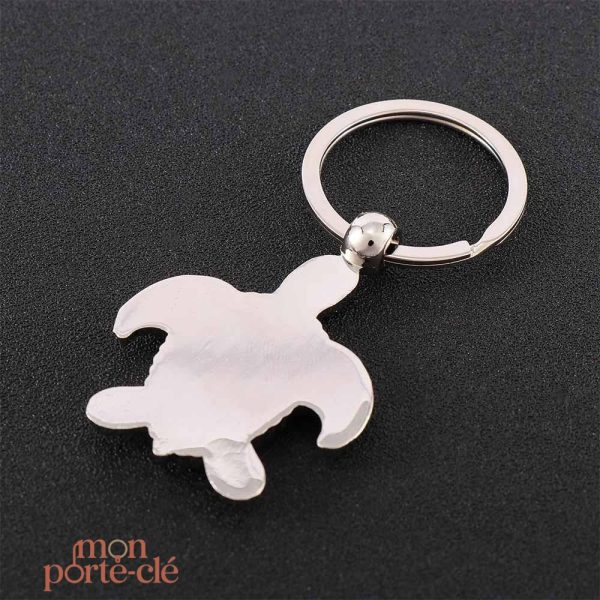 Tortue en argent porte-clé design élégant
