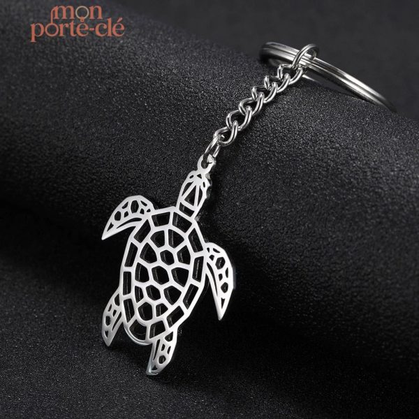 Porte-clé tortue pour homme, design élégant et moderne