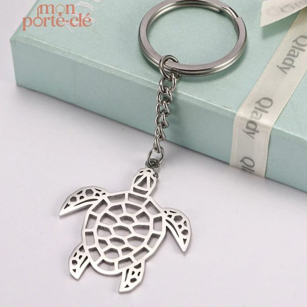 Porte-clé homme en forme de tortue, idéal pour un cadeau original