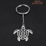 Porte-clé tortue stylisé, ajout unique à vos clés