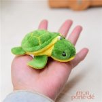 Porte-clé peluche en forme de tortue mignonne