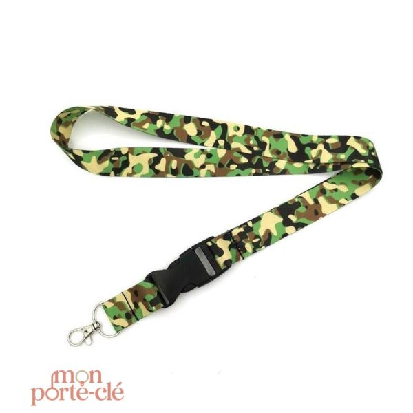 Porte-clé tendance avec tour de cou camouflage