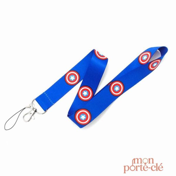 Porte-Clé Tour de Cou inspiré par Captain America, pratique et stylé