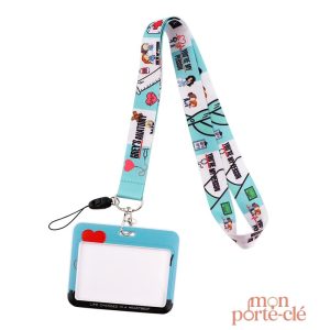 Accessoire de mode, tour de cou pour badge d'infirmière