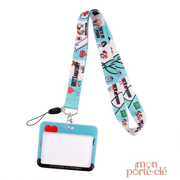 Accessoire de mode, tour de cou pour badge d'infirmière