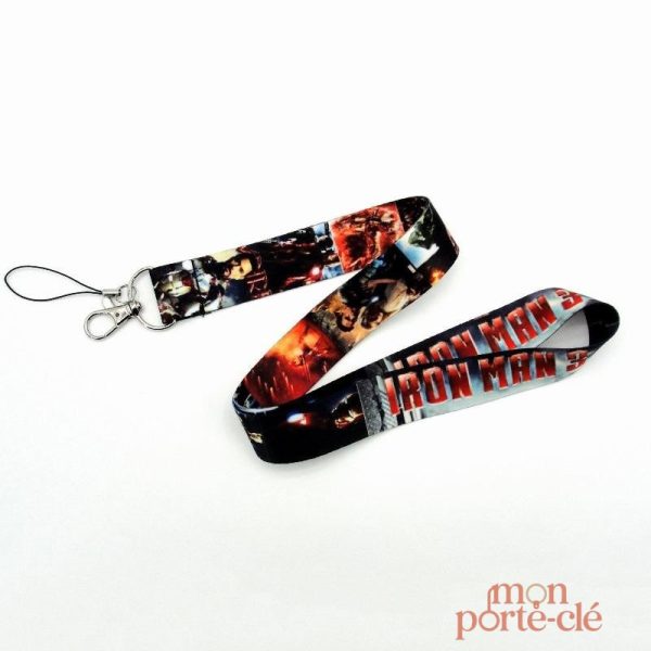 Tour de Cou Porte-Clé Iron Man en design super-héros