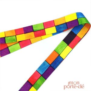 Tour de cou porte-clé design multicolore