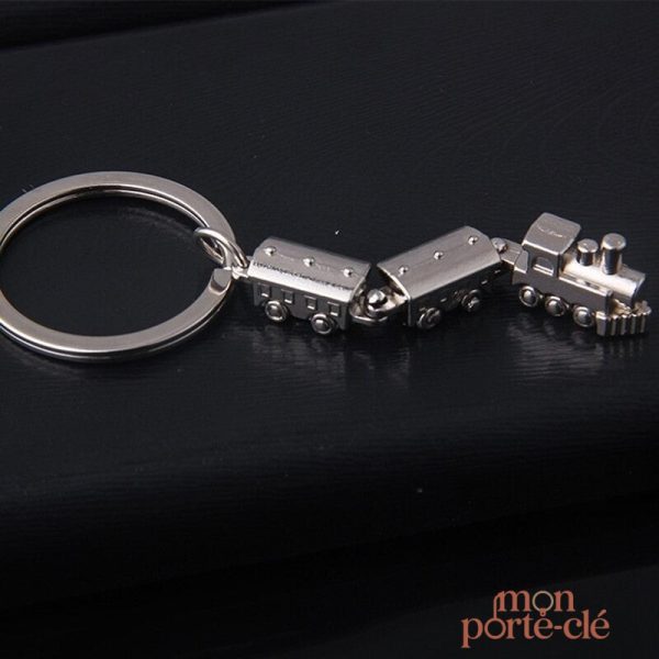 Porte-clé train original en métal décoratif