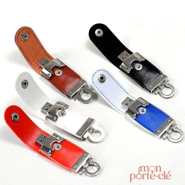 Porte-clé USB en cuir élégant et pratique