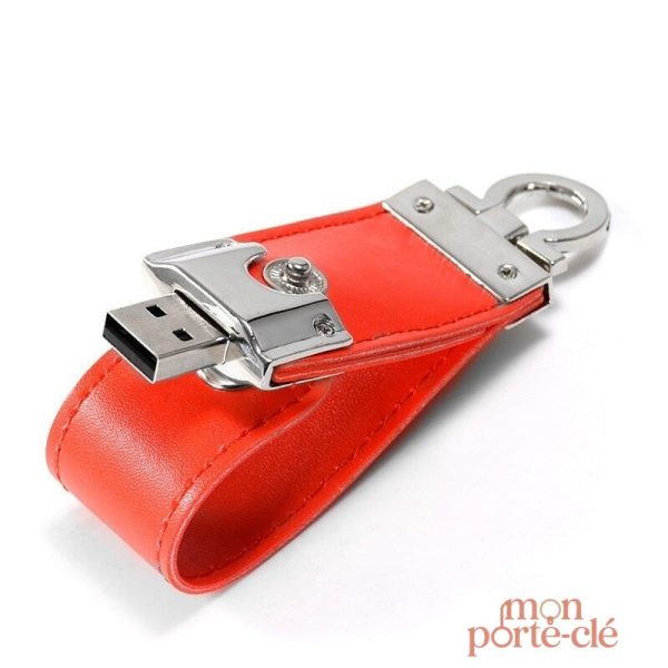 Porte-clé USB pratique en cuir souple