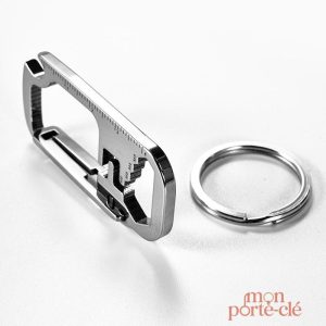 Accessoire pratique : porte-clé multifonction en métal
