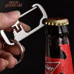 Porte-clé en acier, design fonctionnel et compact