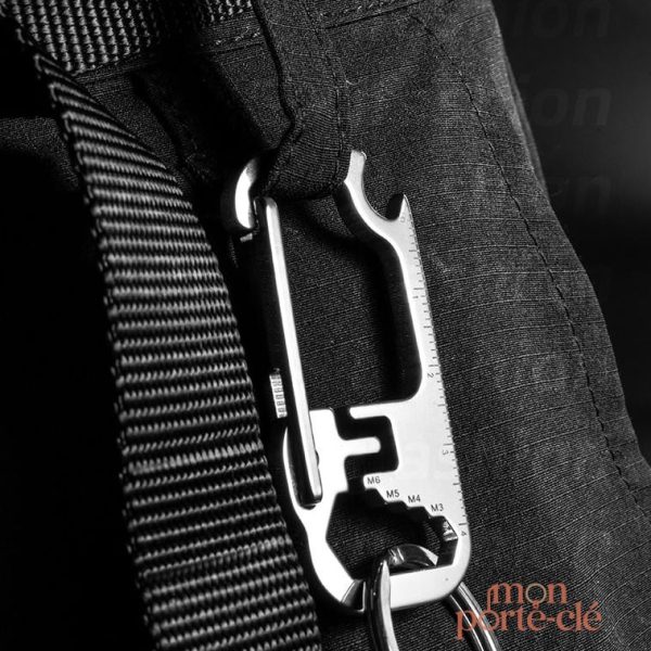 Outil multifonctionnel : porte-clé en acier robuste