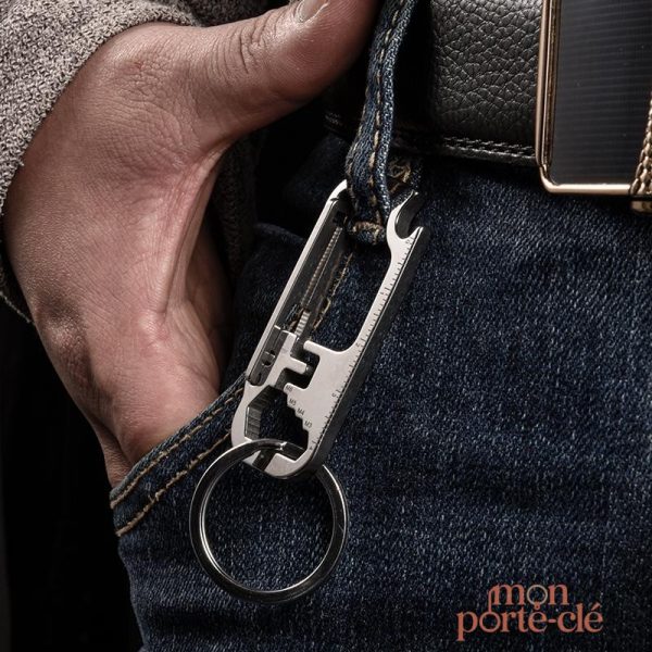 Porte-clé pratique, acier durable pour un usage quotidien