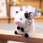 Porte-clé animal vache avec design mignon et original