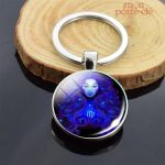 Porte-clé vierge pour personnalisation, thème astrologique