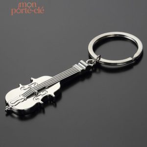 Porte-clé en forme de violon, accessoire musical élégant
