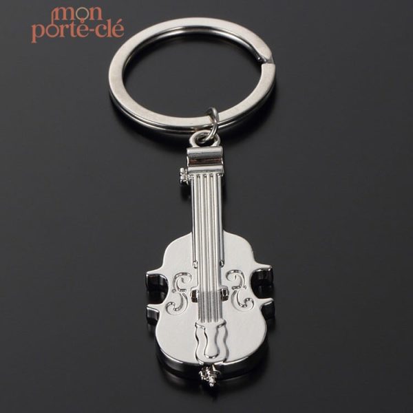 Porte-clé artistique représentant un violon classique