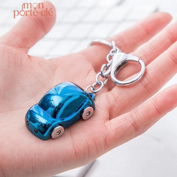 Porte-clé voiture ludique avec design coccinelle
